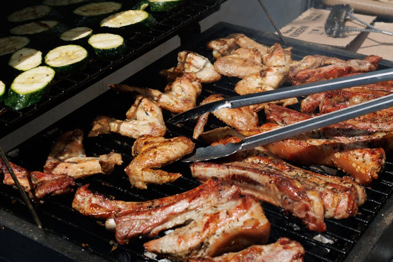 Fresh food prepared at Wings over